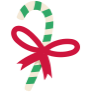 Candy Cane Ribbon Red